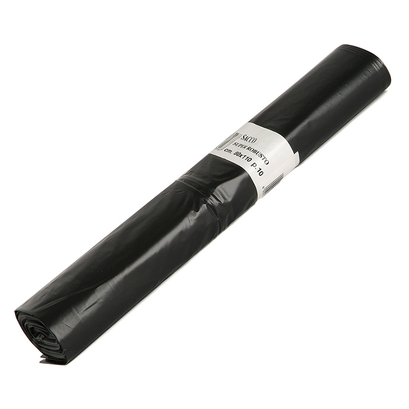 SACCHI IMMONDIZIA NERI 80x110cm 100g ROTOLO 10PZ