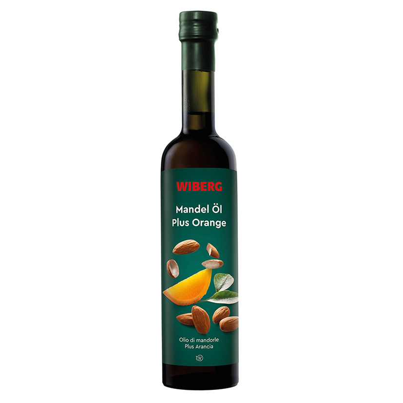 OLIO DI MANDORLE PLUS ARANCIA 500ml 'WIBERG'