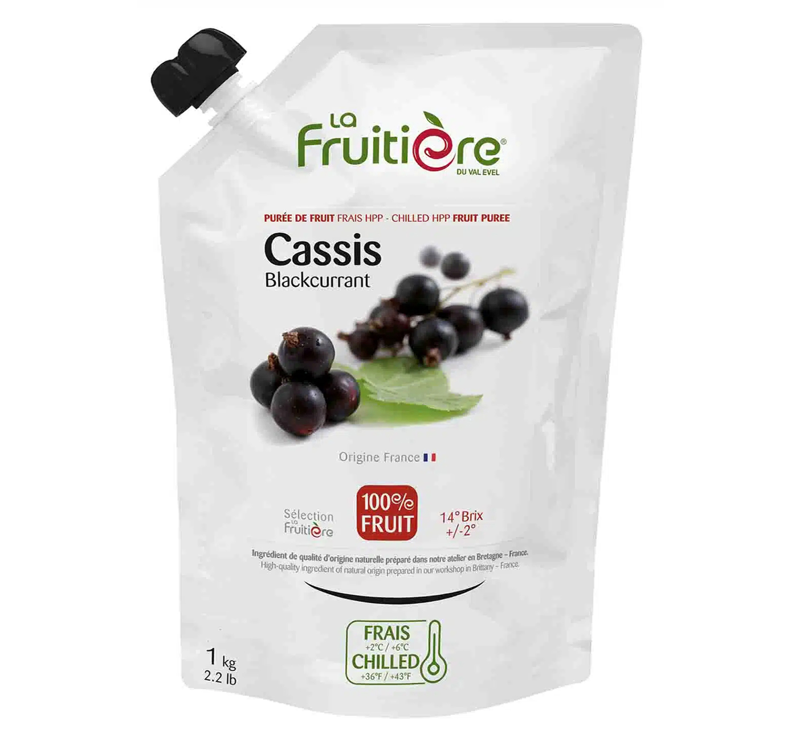 FRUCHTPÜREE SCHWARZE JOHANNISBEERE FRISCH 1kg