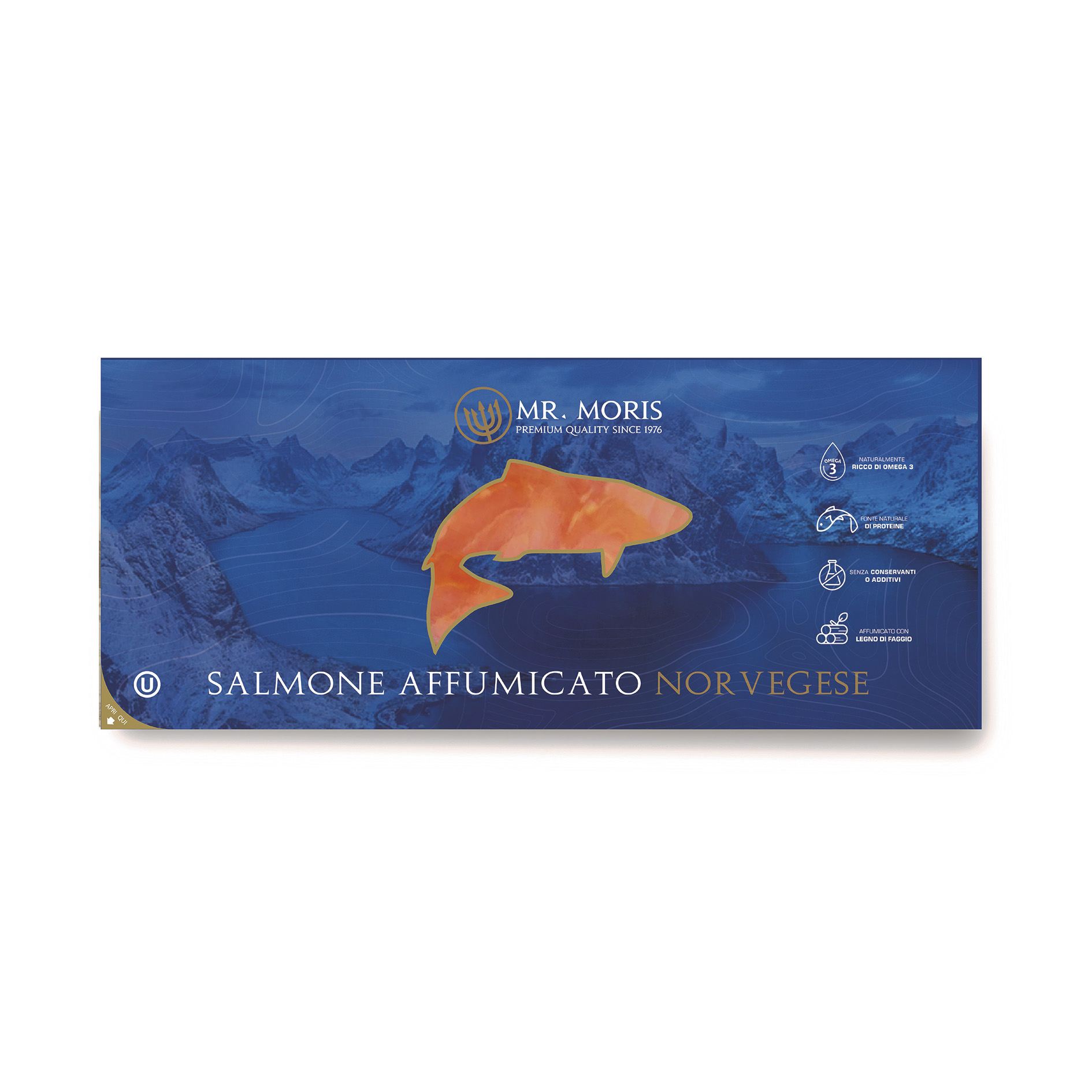 SALMONE AFFUMIC. PREAFFETTATO NORVEGIA 1kg 'MORIS'