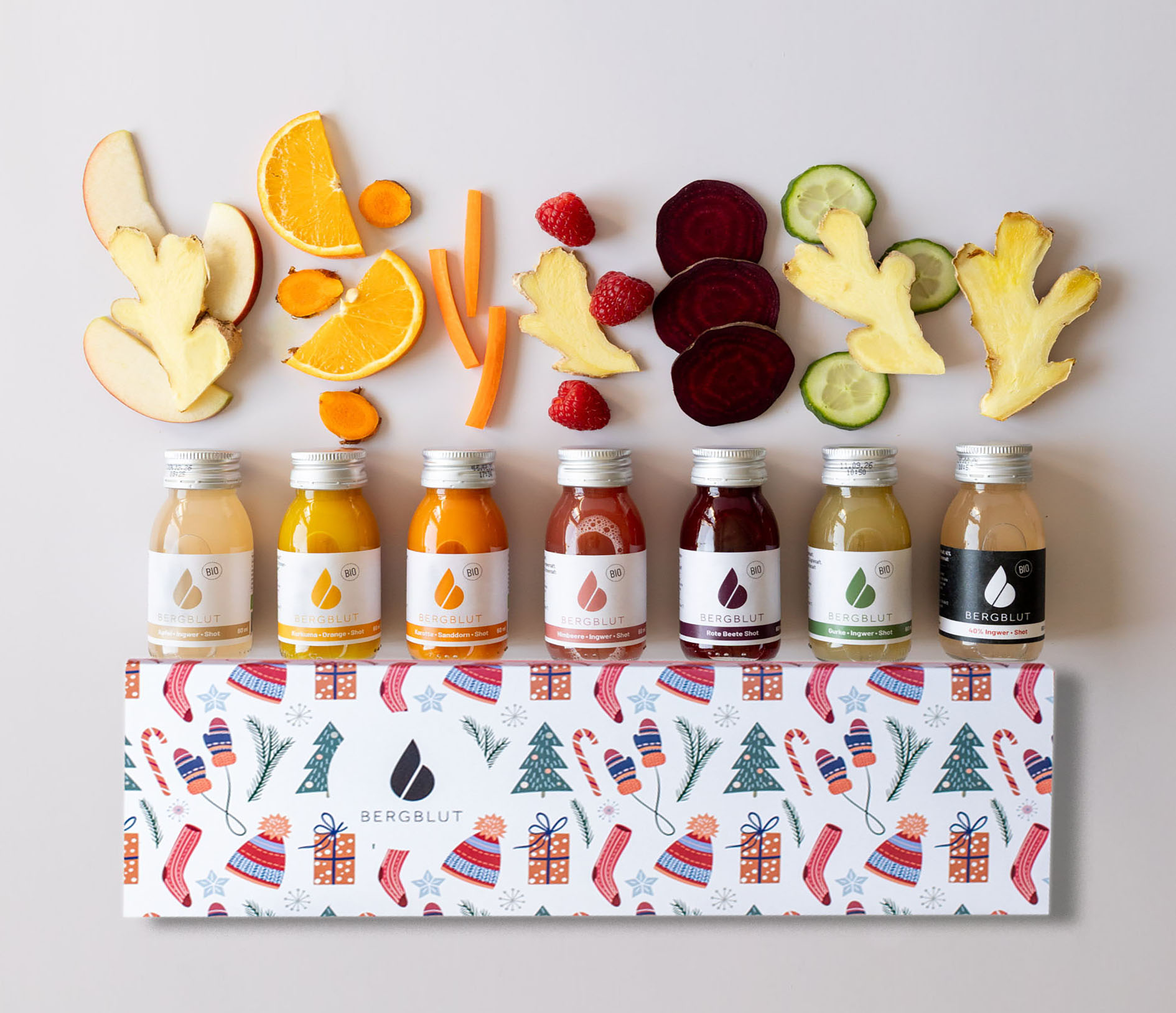 BERGBLUT BERGSHOT BOX BIO* 7x60ml X-MAS EDITION
