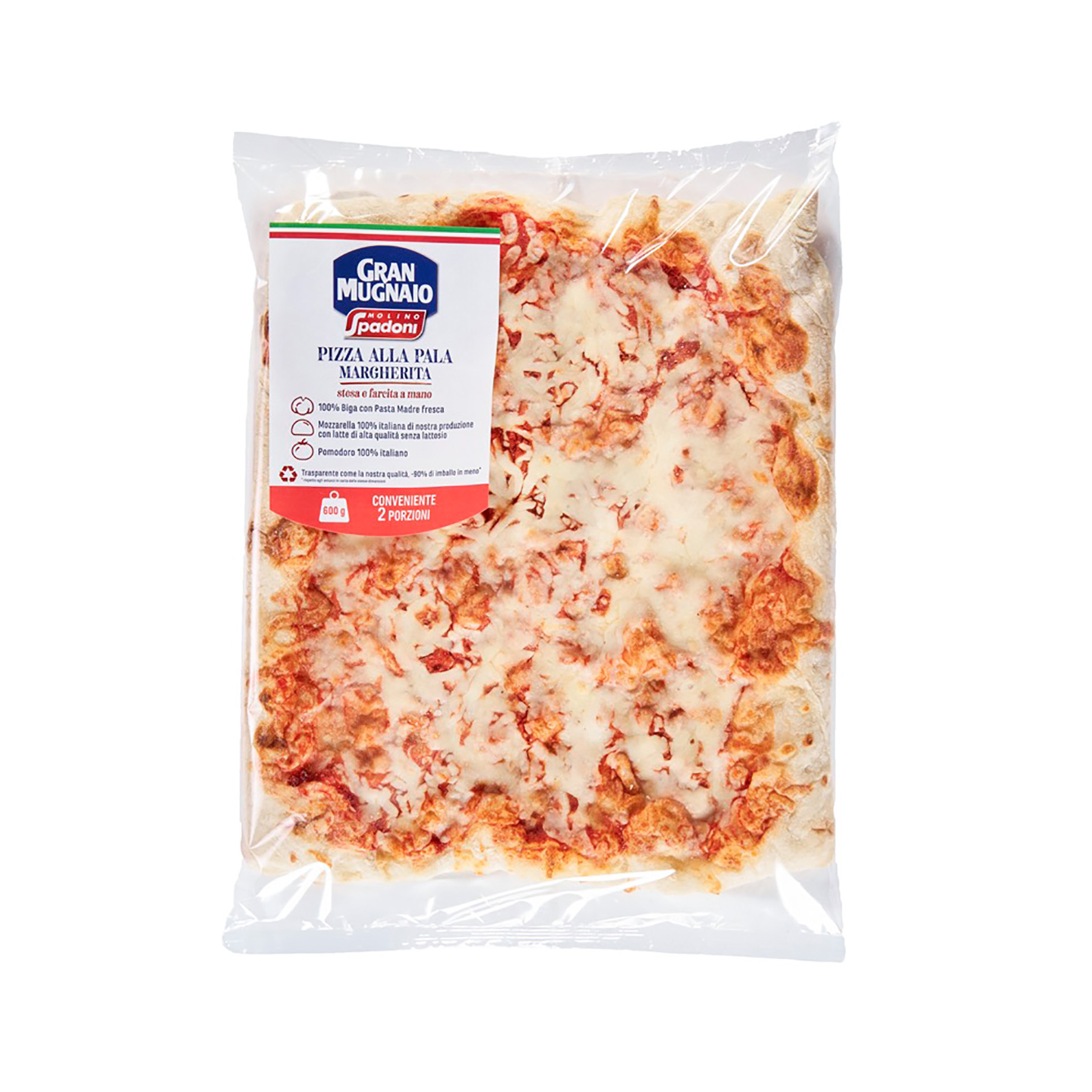 PIZZA TAGLIO ALLA PALA MARGHERITA 600g CONG.
