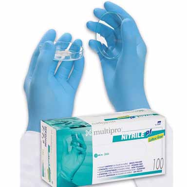 HANDSCHUHE BLAU NITRIL LARGE 8-8,5 100 STÜCK