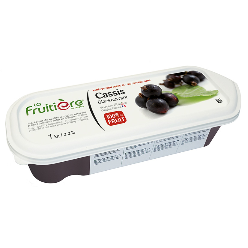 FRUCHTPÜREE SCHWARZE JOHANNISBEERE CASSIS 1kg GEFR