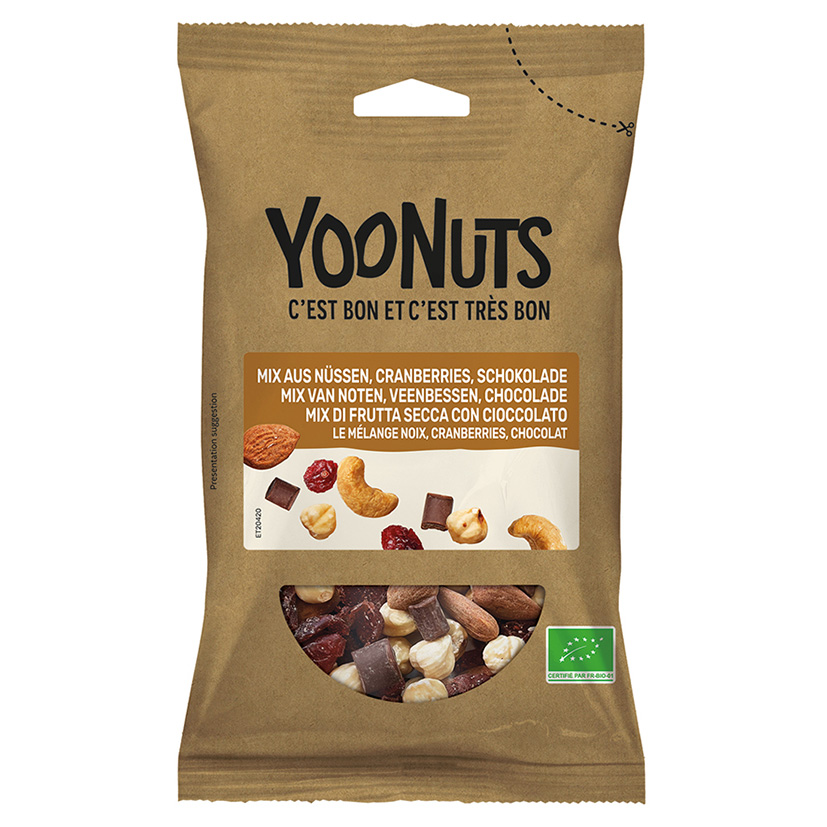 MIX CRANBERRIES NOCI E CIOCC.  BIO* 100g 'YOONUTS'