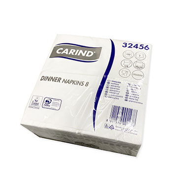SERVIETTEN 1/8 GEFALTET 38x38cm 120 STÜCK