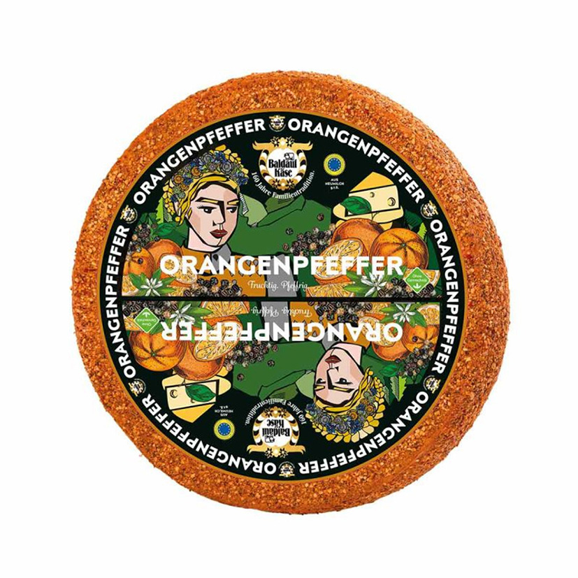 ORANGENPFEFFER-KÄSE 1/2  'BALDAUF'