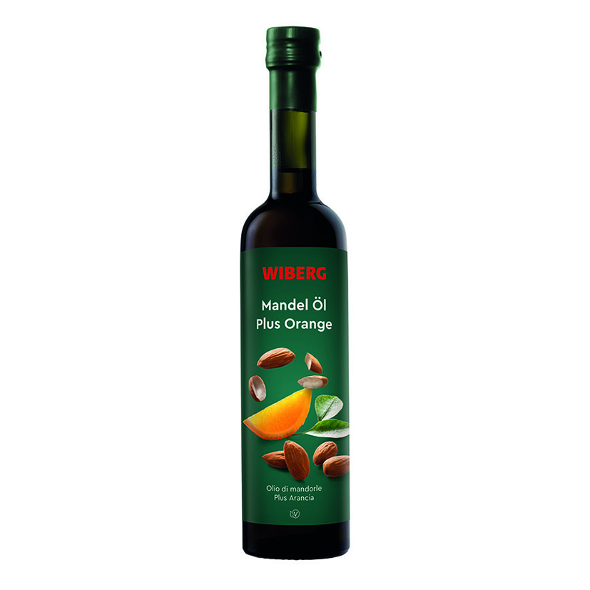 OLIO DI MANDORLE PLUS ARANCIA 500ml 'WIBERG'
