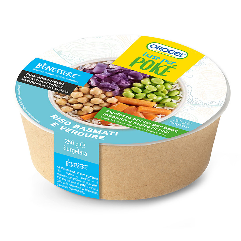 BASE PER POKE BASMATI & VERDURE 250g CONG. OROGEL