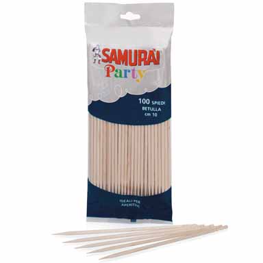 SPIEDINI LEGNO 10cm 100 PEZZI