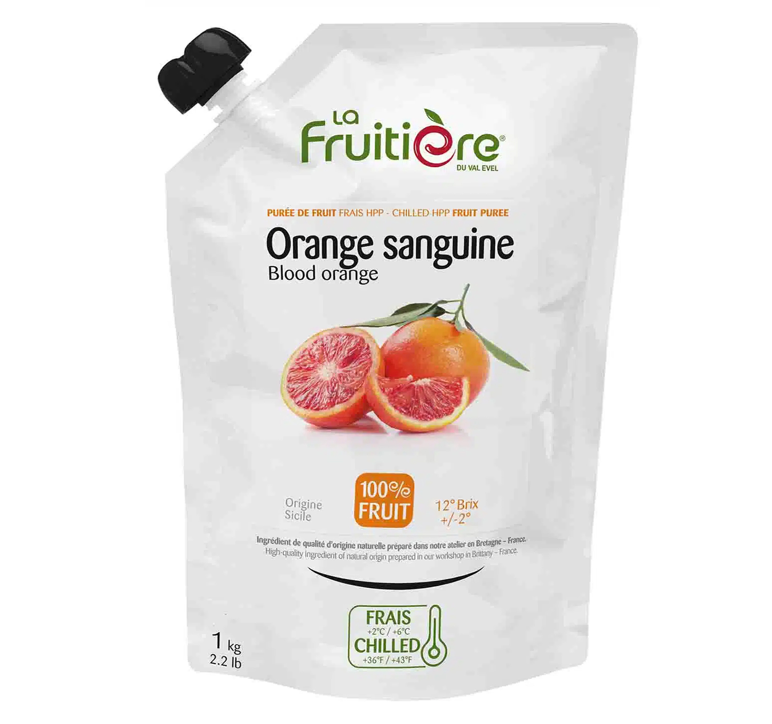 FRUCHTPÜREE BLUTORANGE FRISCH 1kg FRUITIERE