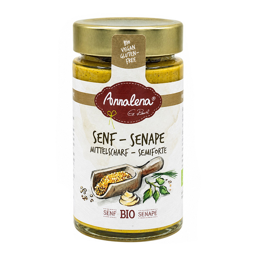 SENF MITTELSCHARF BIO* 200ml 'ANNALENA'