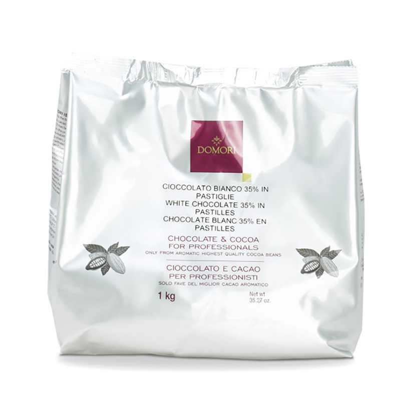 KUVERTÜRE WEISS 35% 1kg DOMORI