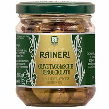 OLIVE TAGGIASCHE DENOCCIOLATE IN OLIO EVO 180g