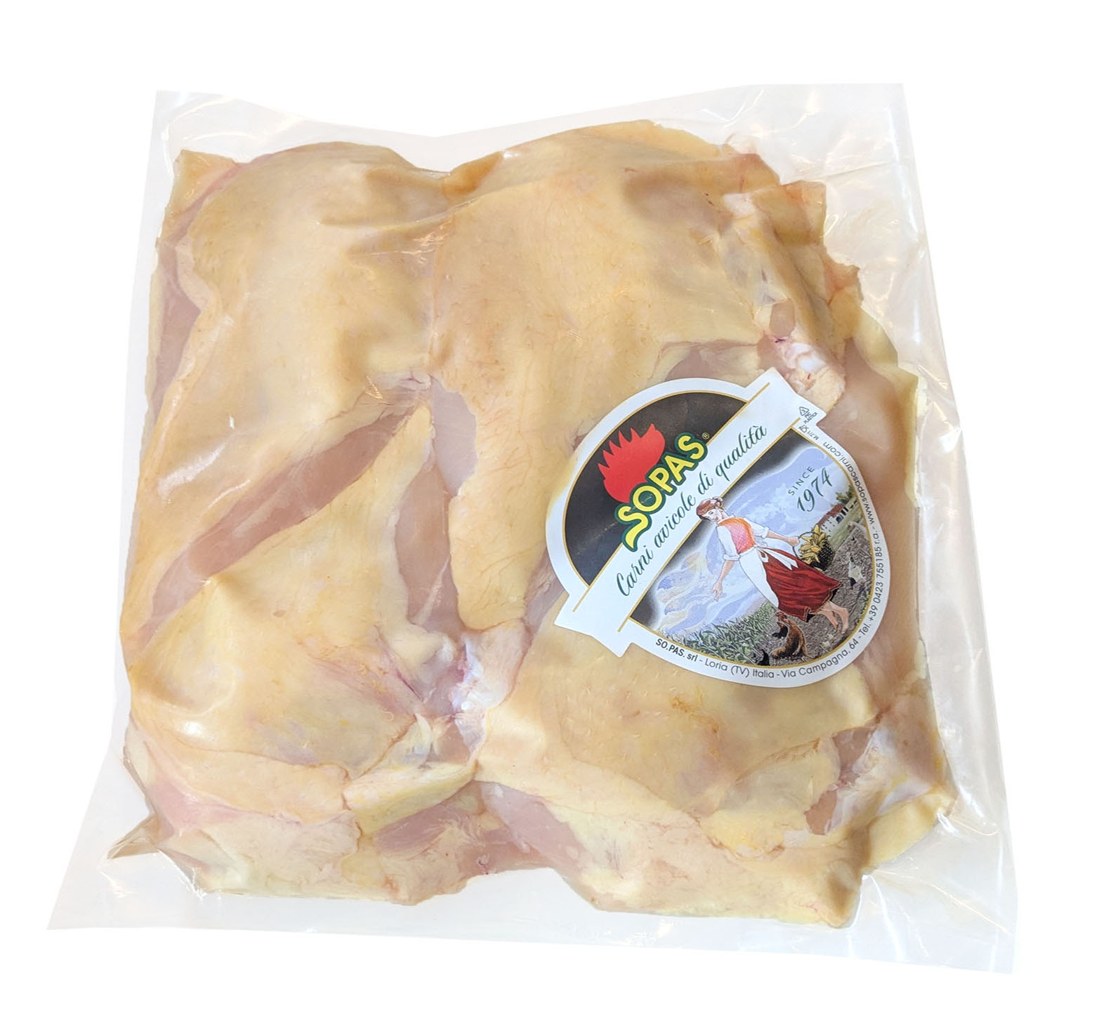 PETTO POLLO MAIS CON PELLE E ALI ca. 250g FRESCO