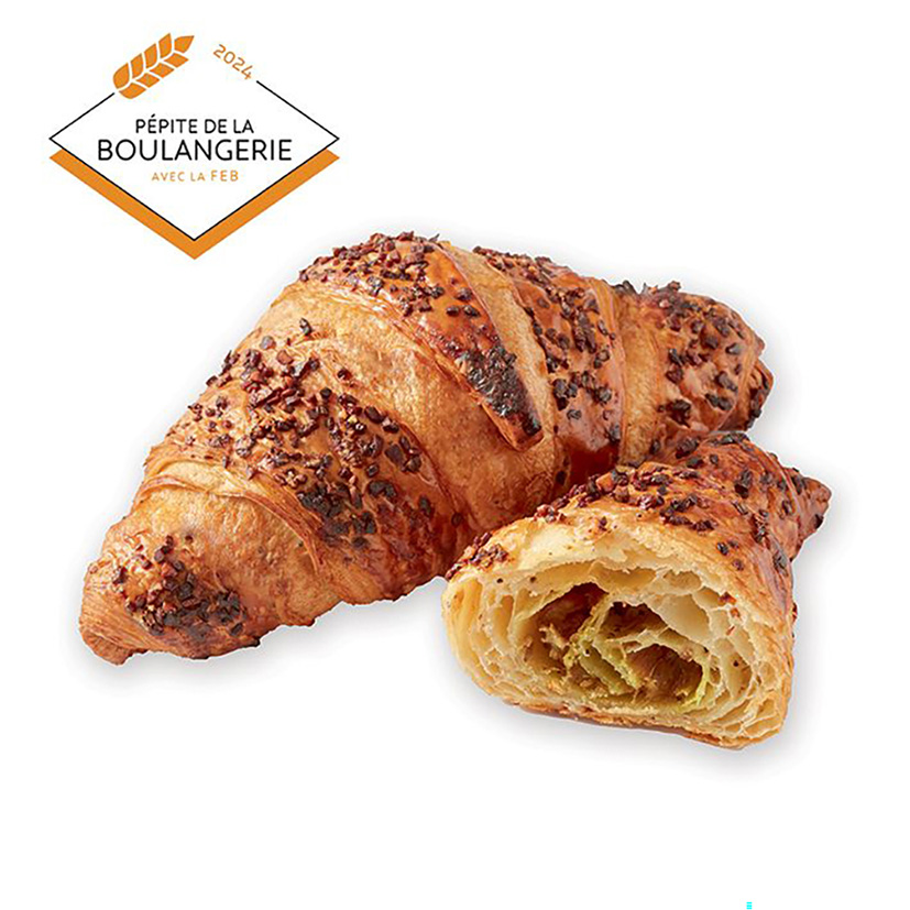 CROISSANT CON BURRO PISTACCHIO 90g 48 PEZZI CONG.