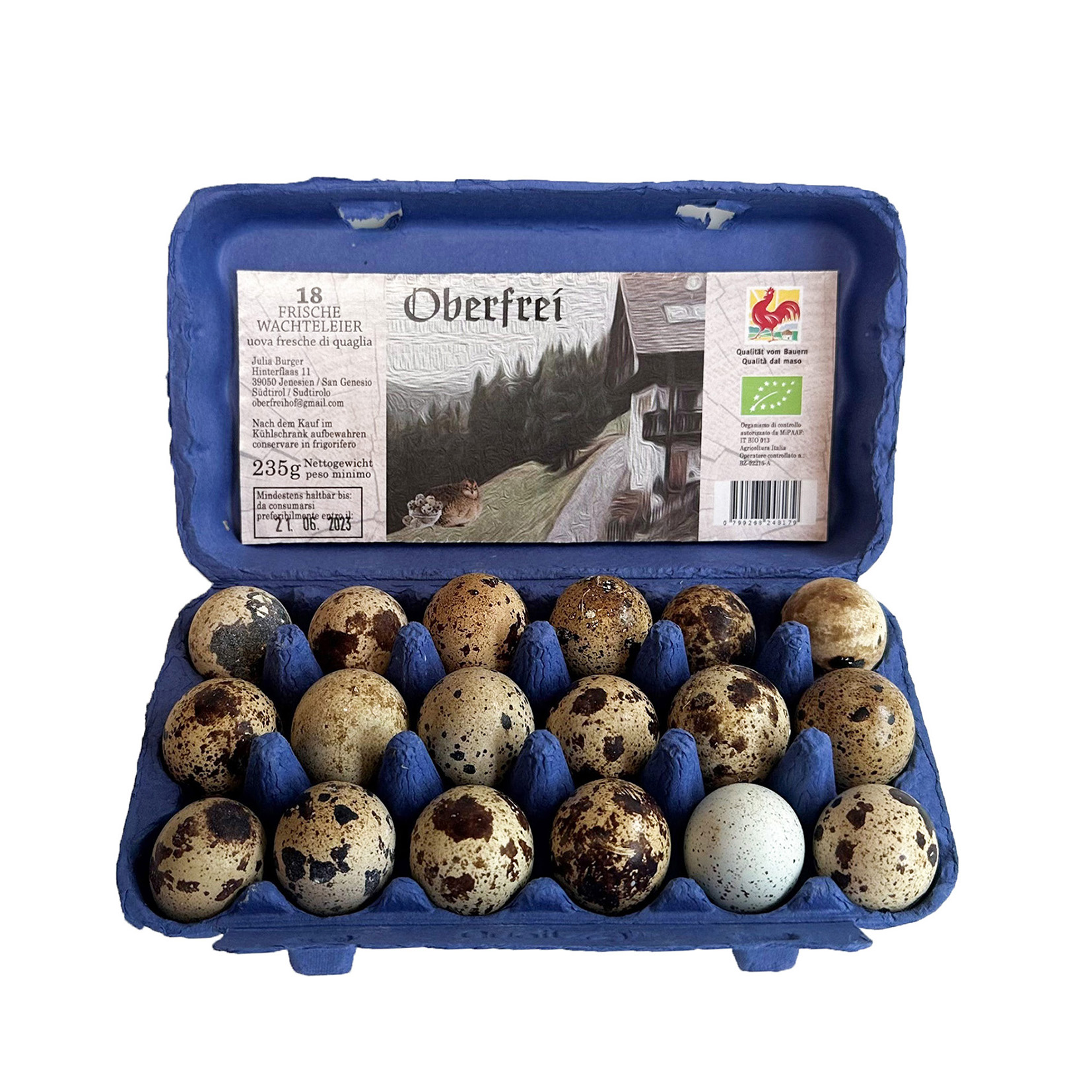 WACHTELEIER BIO* FRISCH 18 STÜCK 'OBERFREIHOF'