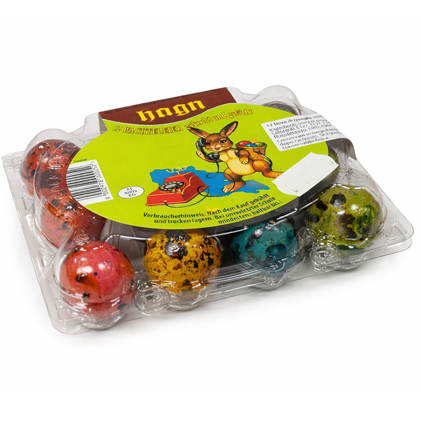 UOVA QUAGLIA COLORATE COTTE 12 PEZZI