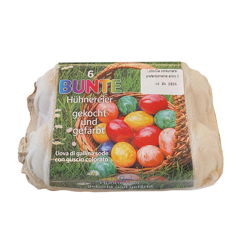 FREILANDEIER BUNT MARMORIERT GEKOCHT 6STÜCK BAYERN