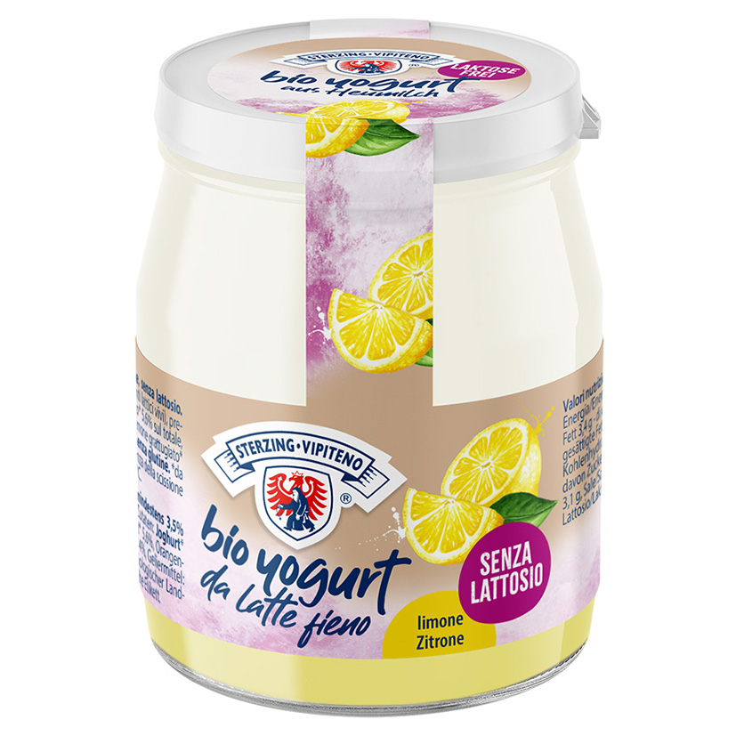 YOGURT BIO* LIMONE SENZA LATTOSIO 150g 'STERZINGER