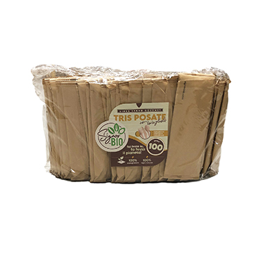 HOLZBESTECK TRIS 100 STÜCK