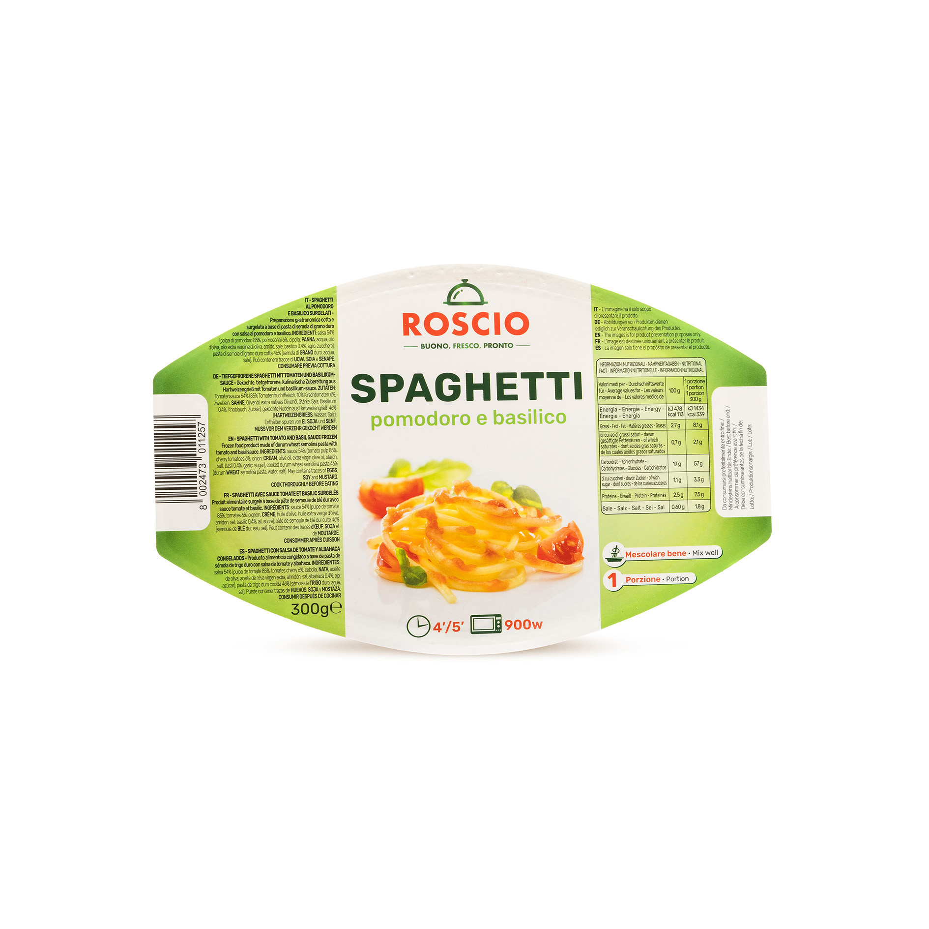 PENNETTE POMODORO BASILICO 300g CONG. 'ROSCIO'