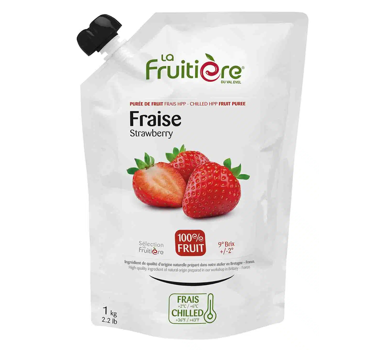 FRUCHTPÜREE ERDBEERE FRISCH 1kg FRUITIERE