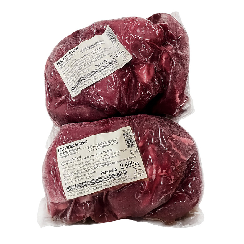 CERVO POLPA EXTRA 2x2,5kg CONGELATA