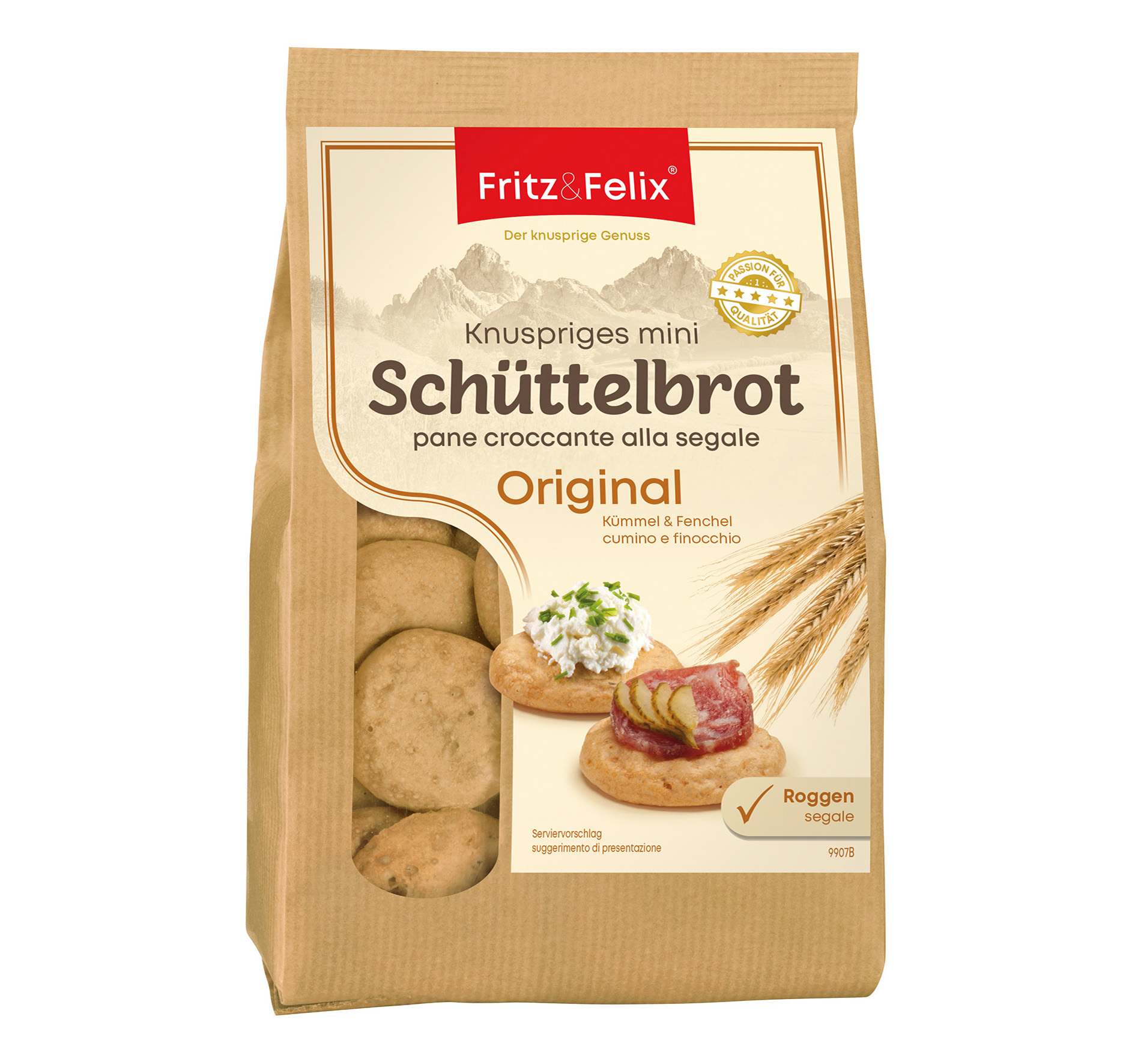 MINI SCHÜTTELBROT (ORIGINAL) 125g      F&F