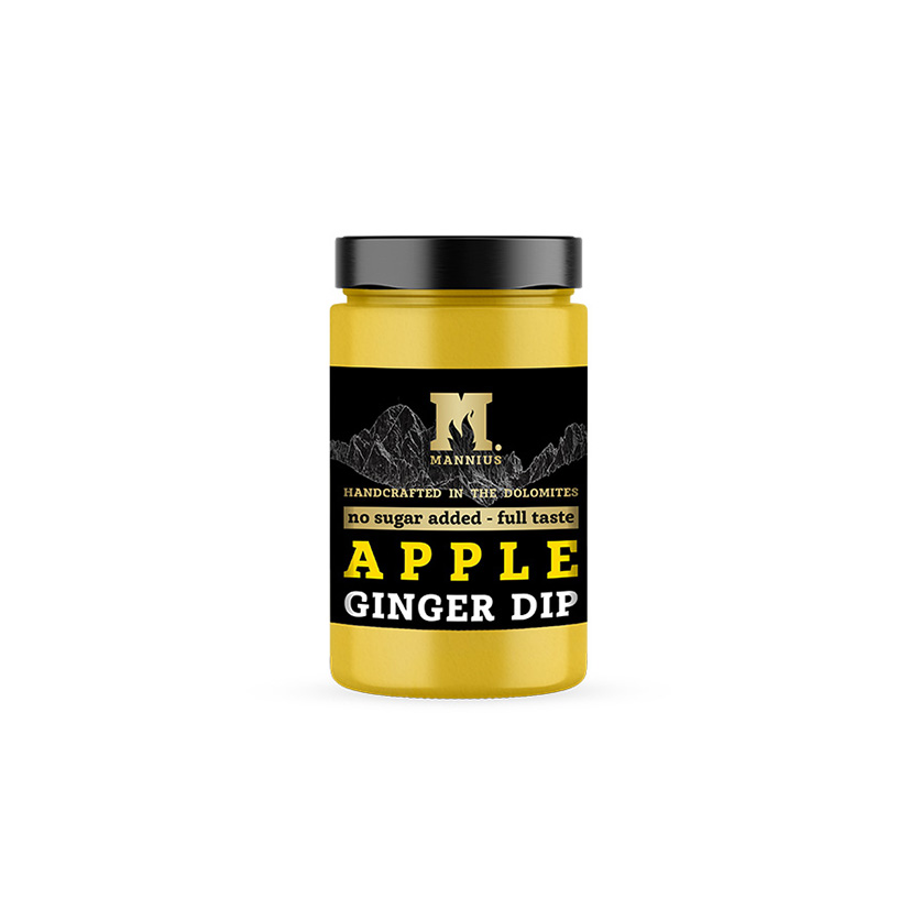 NO SUGAR ADDED APPLE-GINGER-DIP 250g MANNIUS