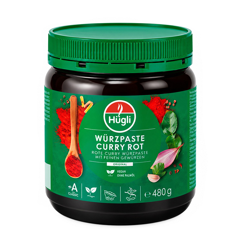PASTA CURRY ROSSO 480g 'HÜGLI'