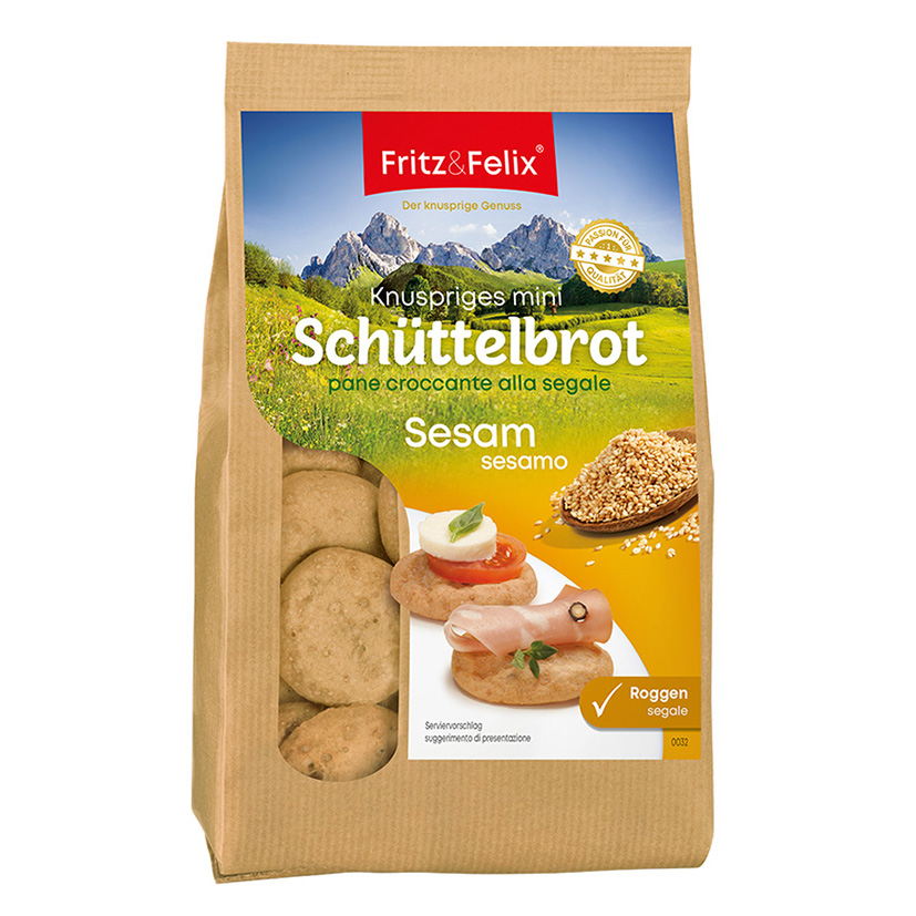 MINI SCHÜTTELBROT SESAM 125g         F&F