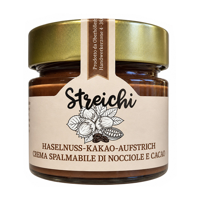 HASELNUSS-KAKAO-AUFSTRICH CREME 200g 'STREICHI'