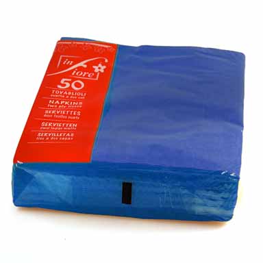 SERVIETTEN BLAU 2 LAGEN 38x38cm 40 STÜCK