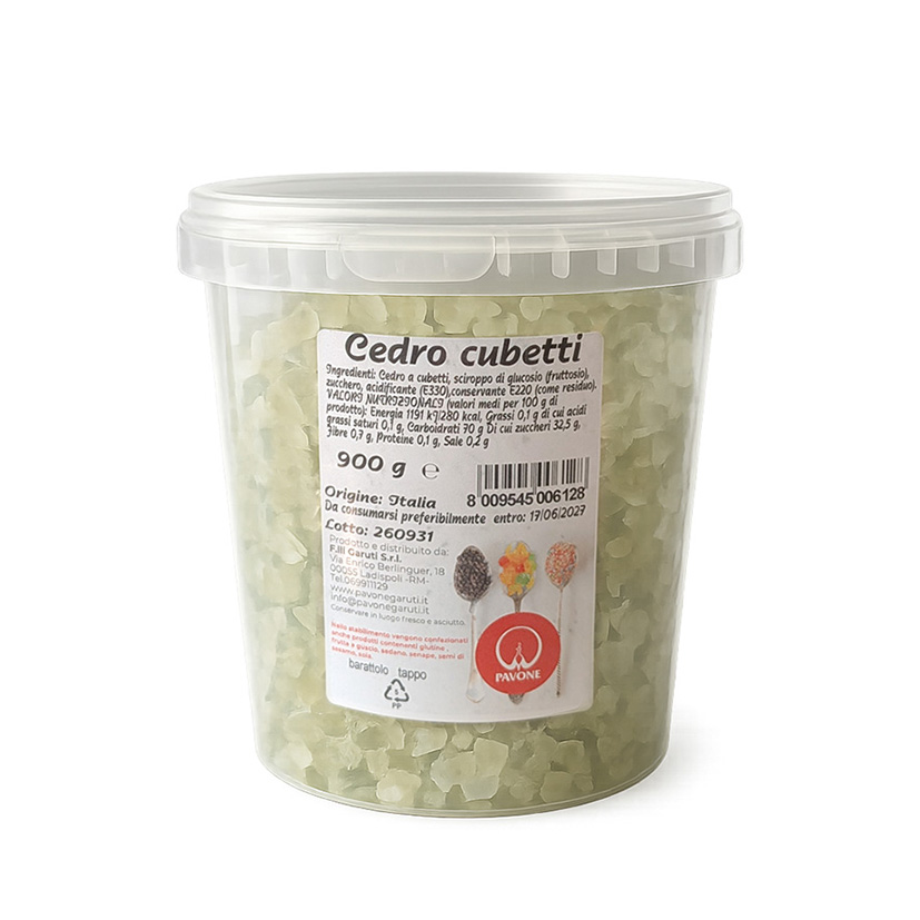 ZITRONAT KANDIERT WÜRFEL 900g   PAVONE