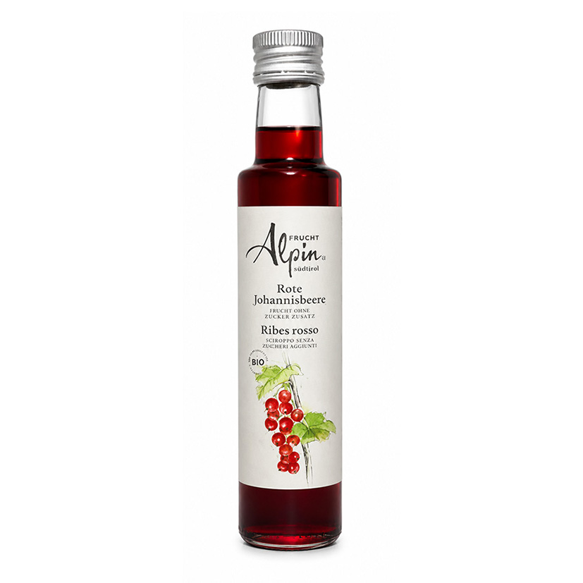 SCIROPPO DI RIBES ROSSO BIO* 250ml FRUCHTALPIN