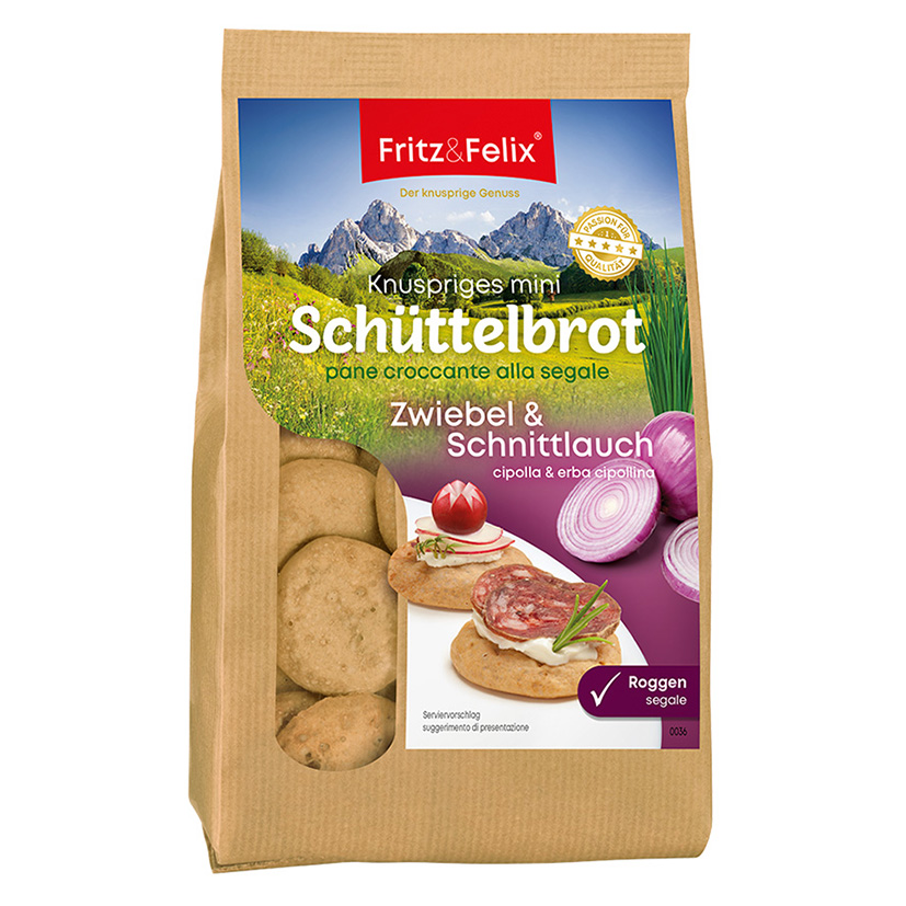 MINI SCHÜTTELBROT CIPOLLA/ERBA CIPOLLINA 125g F&F