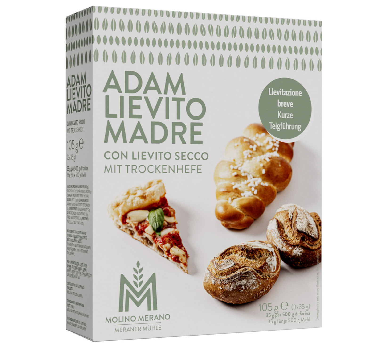 LIEVITO MADRE ATTIVATO ESSICATO ADAM 3x35g MERANER