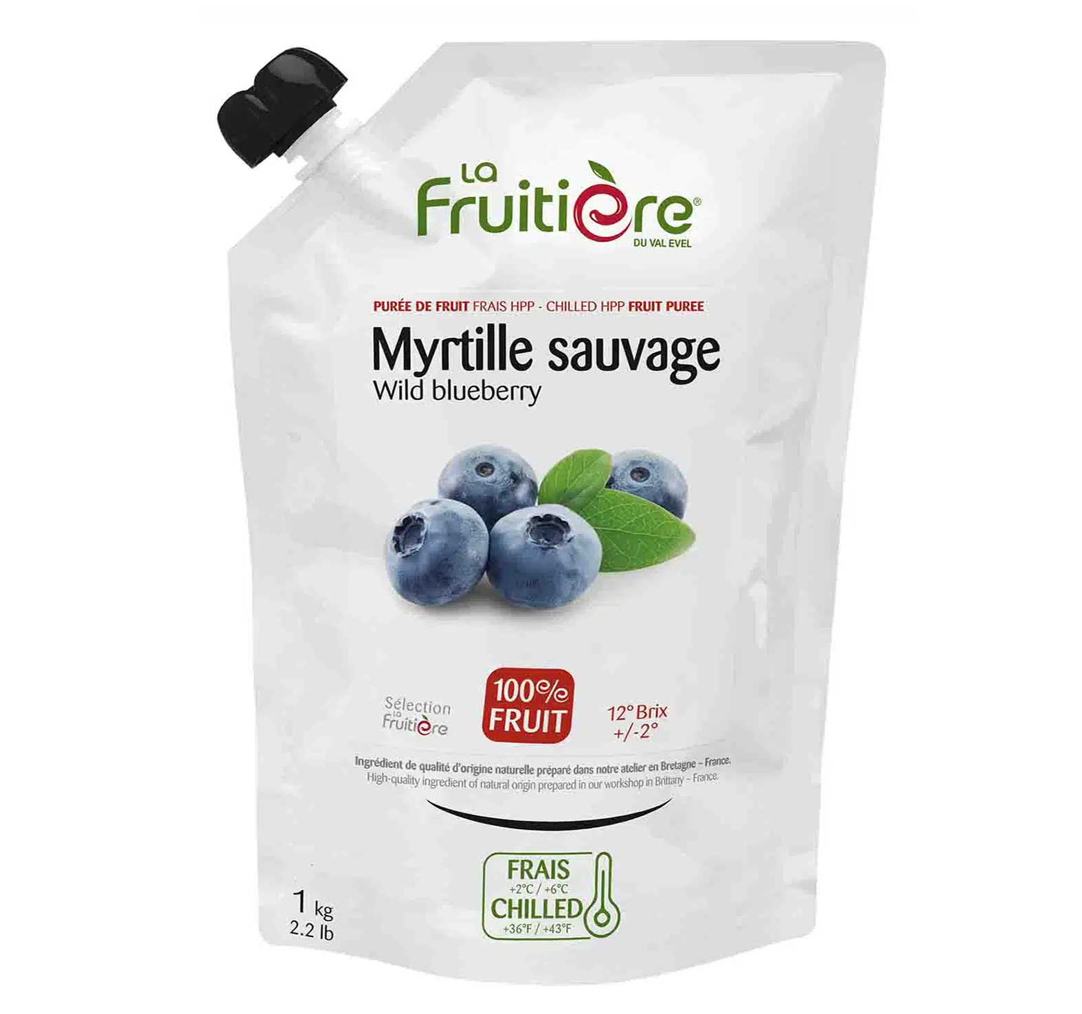 FRUCHTPÜREE WILDE HEIDELBEERE FRISCH 1kg