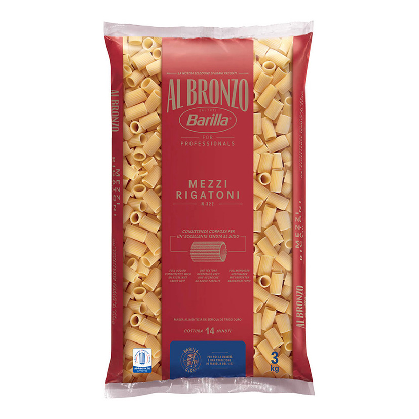MEZZI RIGATONI BRONZO 3kg 'BARILLA'